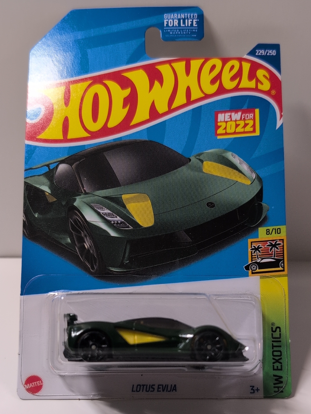 Hot Wheels Lotus Evija HW Exotics Green Yellow Mattel NEW Ships Secure In Box